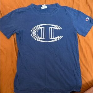 Champion Classic Blue Tee with Iconic Emblem